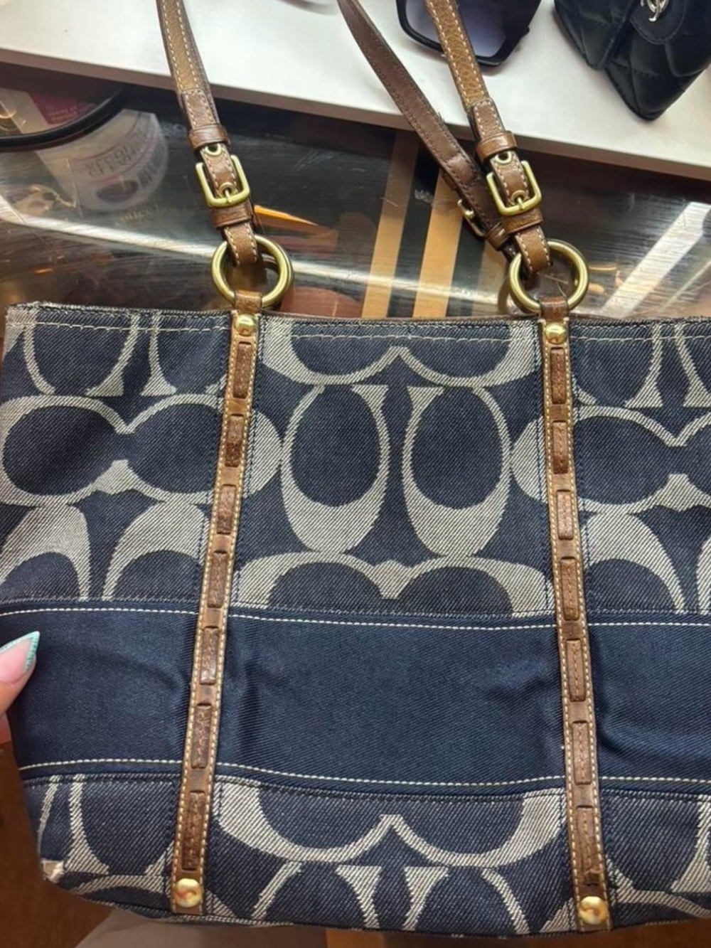 Vintage Coach Legacy Denim Tote - Picture 4 of 4